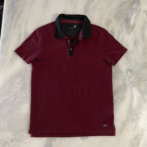 G By Guess Maroon Color Men’s Size M Polo Shirt Short Sleeve